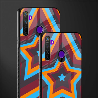 y2k red blue stars glass case for realme 5 image-2