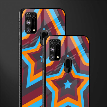 y2k red blue stars glass case for samsung galaxy f41 image-2