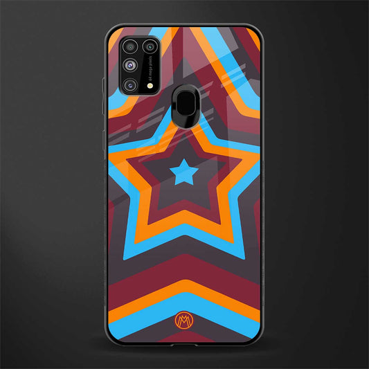 y2k red blue stars glass case for samsung galaxy f41 image