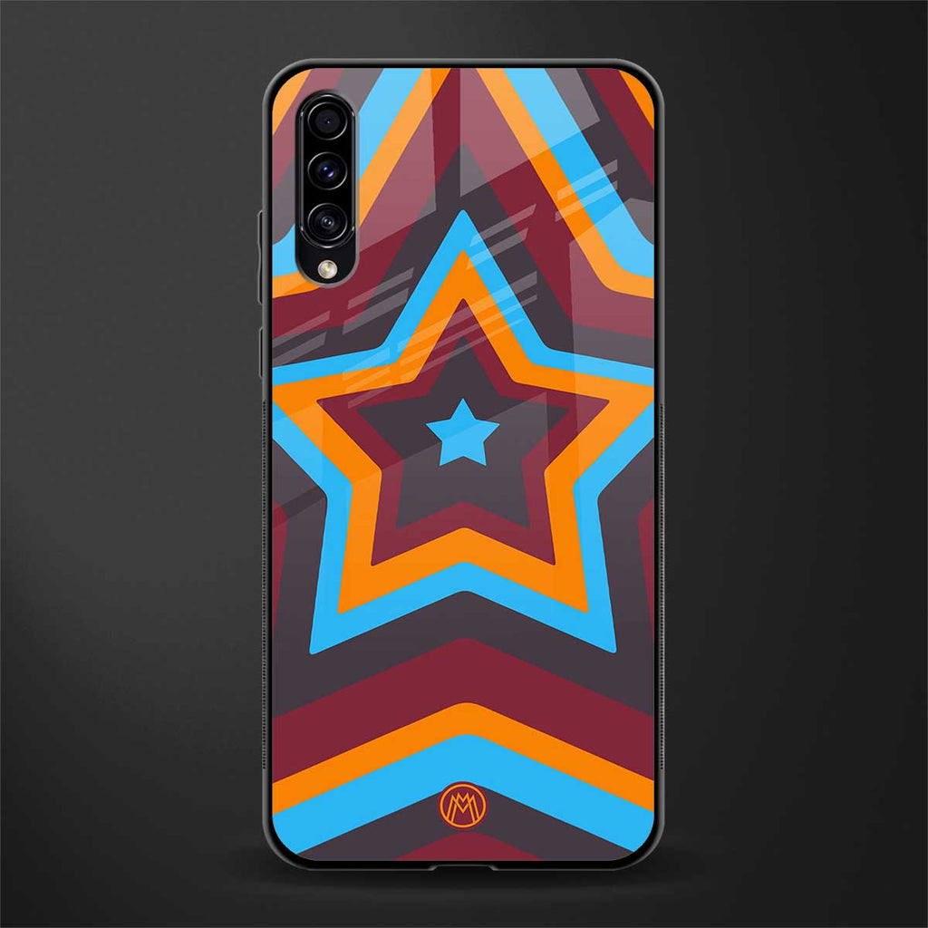 y2k red blue stars glass case for samsung galaxy a30s image