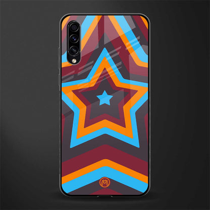 y2k red blue stars glass case for samsung galaxy a30s image