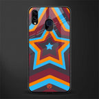 y2k red blue stars glass case for samsung galaxy m10s image