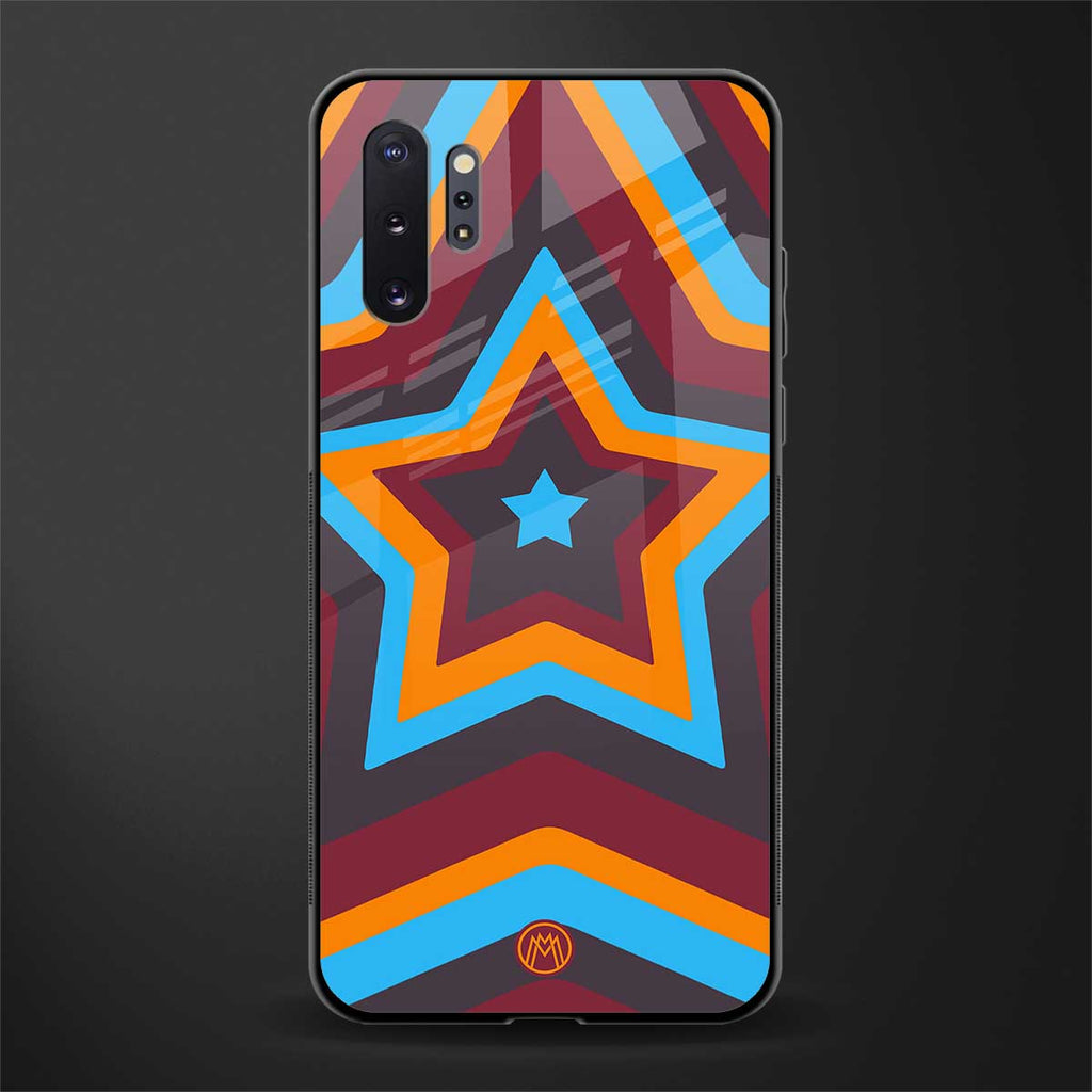 y2k red blue stars glass case for samsung galaxy note 10 plus image