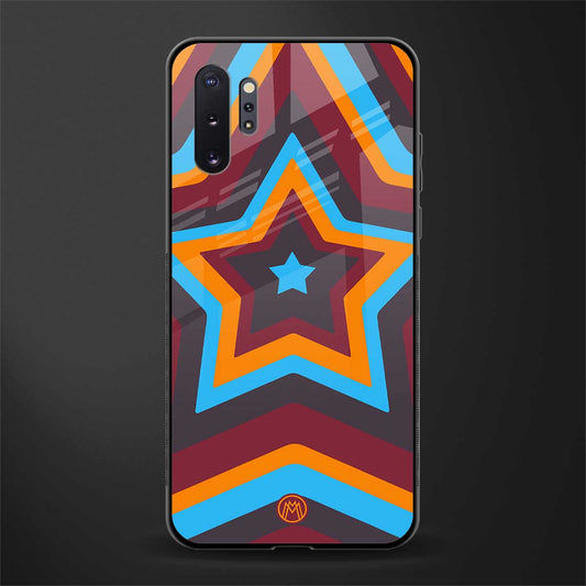 y2k red blue stars glass case for samsung galaxy note 10 plus image