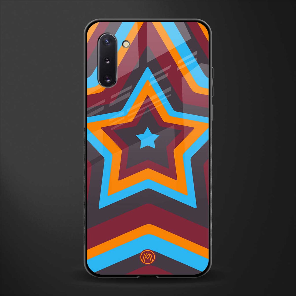 y2k red blue stars glass case for samsung galaxy note 10 image