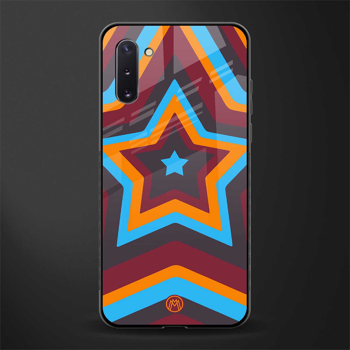y2k red blue stars glass case for samsung galaxy note 10 image