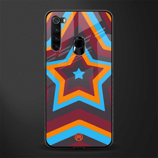 y2k red blue stars glass case for redmi note 8 image