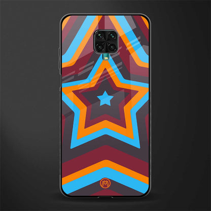 y2k red blue stars glass case for redmi note 9 pro max image
