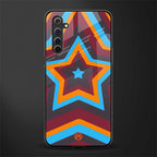 y2k red blue stars glass case for realme 6i image