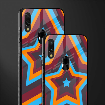 y2k red blue stars glass case for redmi y3 image-2