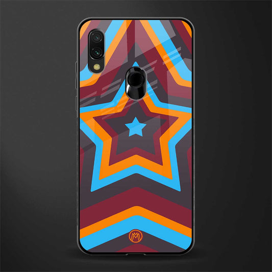 y2k red blue stars glass case for redmi note 7s image