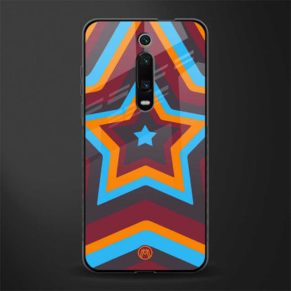 y2k red blue stars glass case for redmi k20 image