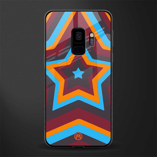 y2k red blue stars glass case for samsung galaxy s9 image