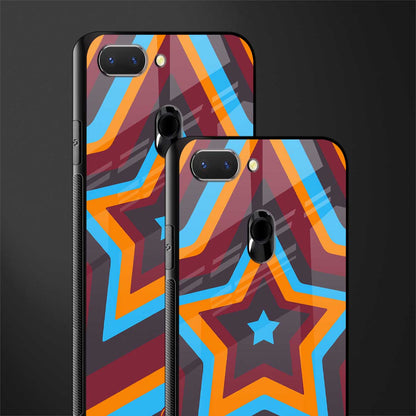 y2k red blue stars glass case for oppo a5 image-2