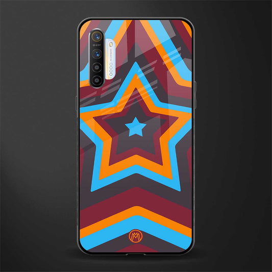 y2k red blue stars glass case for realme x2 image