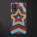 y2k red blue stars glass case for vivo v21 5g image