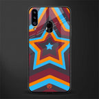 y2k red blue stars glass case for samsung galaxy a20s image