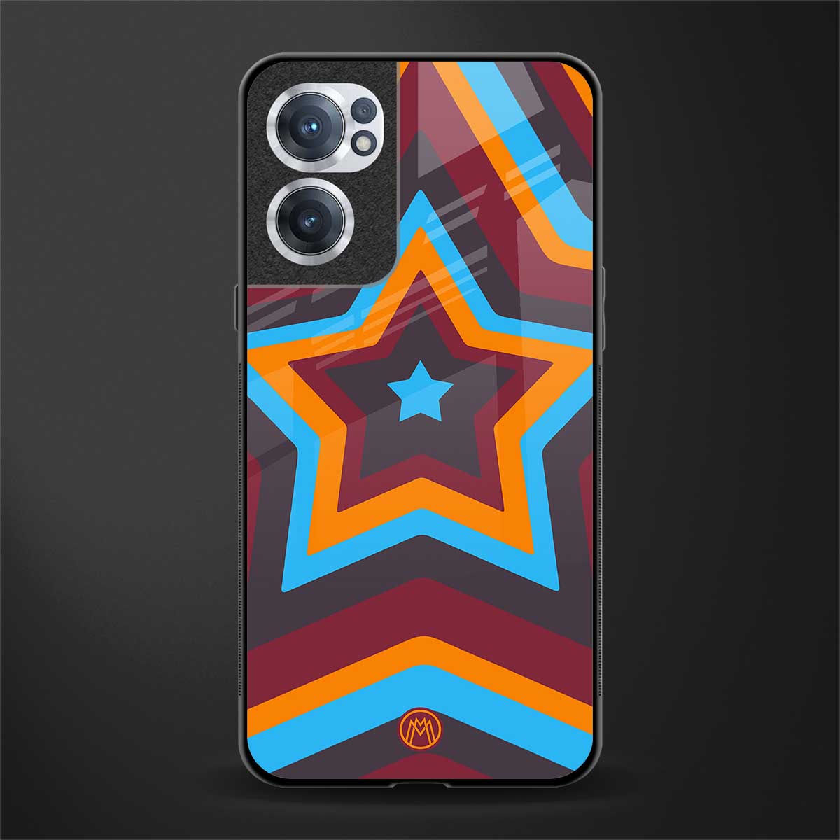 y2k red blue stars glass case for oneplus nord ce 2 5g image