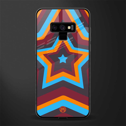 y2k red blue stars glass case for samsung galaxy note 9 image