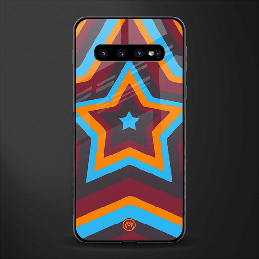 y2k red blue stars glass case for samsung galaxy s10 plus image