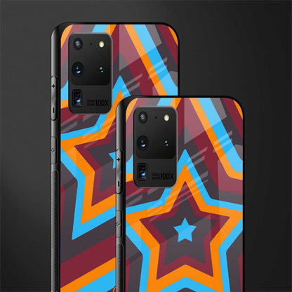 y2k red blue stars glass case for samsung galaxy s20 ultra image-2