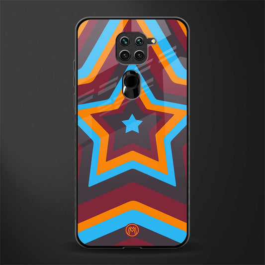 y2k red blue stars glass case for redmi note 9 image