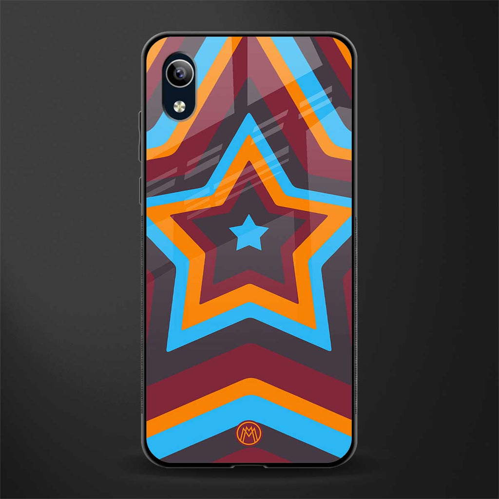 y2k red blue stars glass case for vivo y91i image
