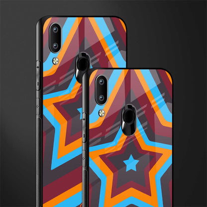 y2k red blue stars glass case for vivo y91 image-2