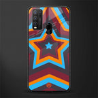 y2k red blue stars glass case for vivo y50 image