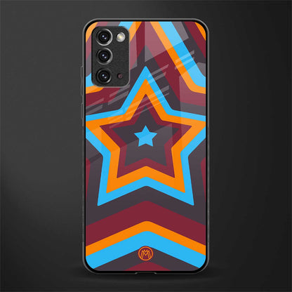 y2k red blue stars glass case for samsung galaxy note 20 image