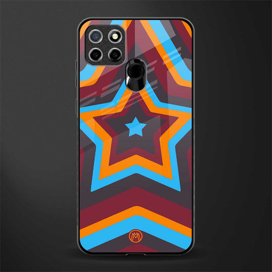 y2k red blue stars glass case for realme narzo 30a image
