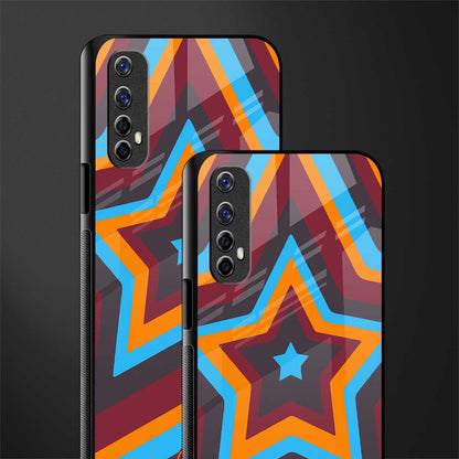 y2k red blue stars glass case for realme 7 image-2