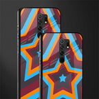 y2k red blue stars glass case for redmi 9 prime image-2