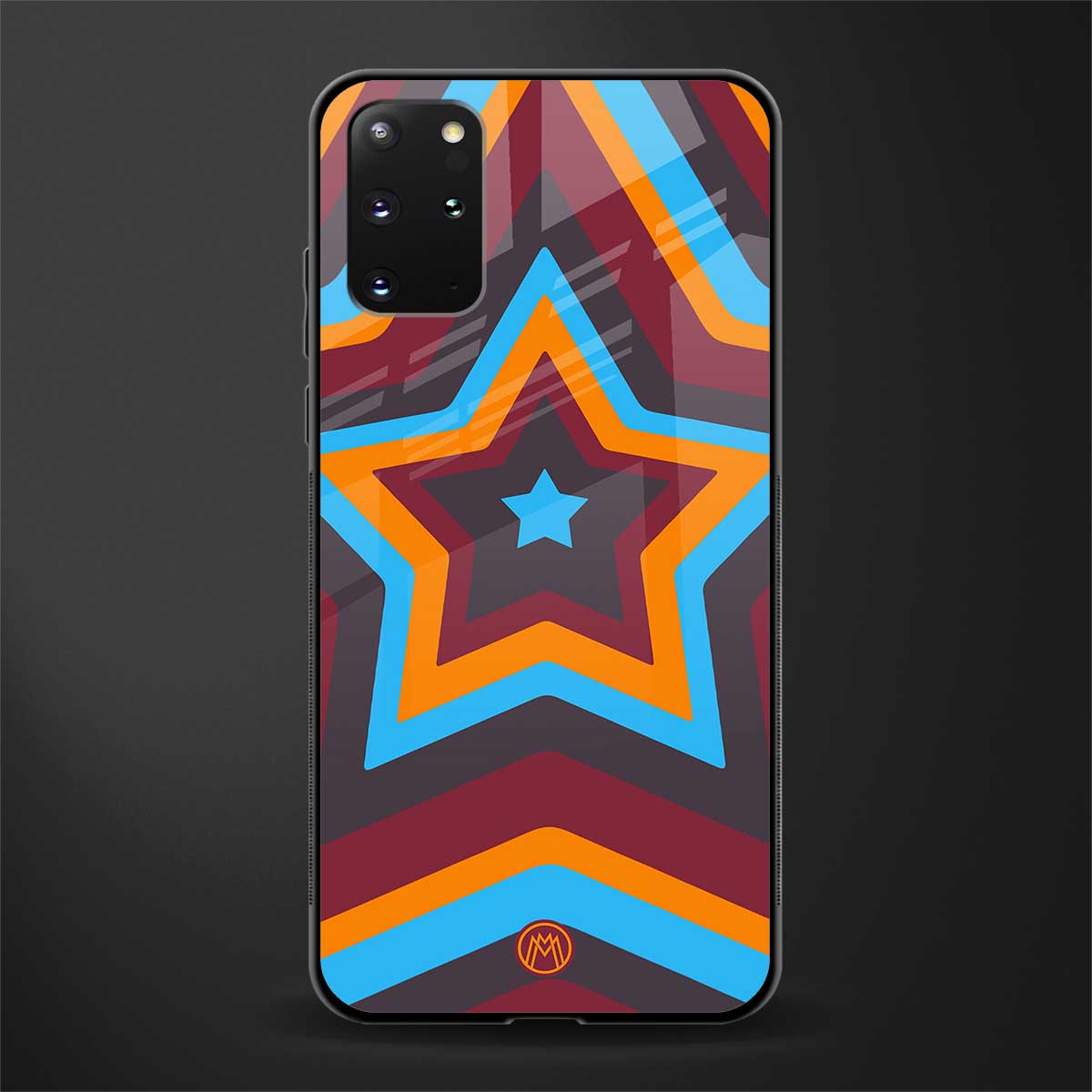 y2k red blue stars glass case for samsung galaxy s20 plus image