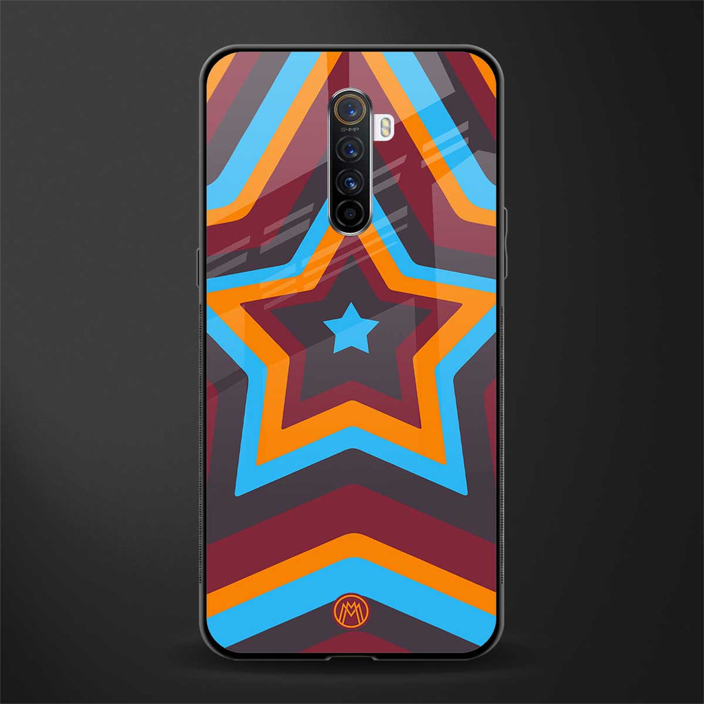 y2k red blue stars glass case for realme x2 pro image
