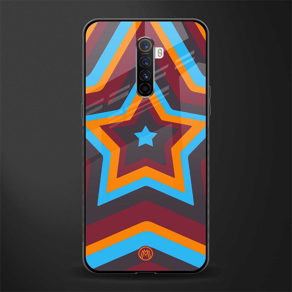 y2k red blue stars glass case for realme x2 pro image