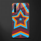 y2k red blue stars glass case for oppo f15 image