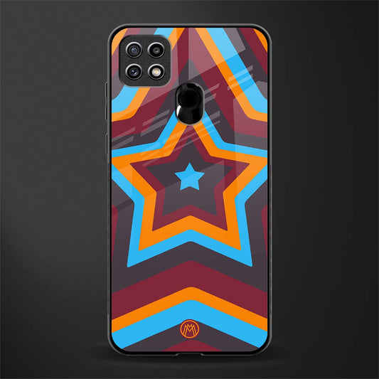 y2k red blue stars glass case for oppo a15s image