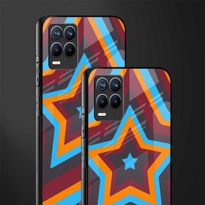 y2k red blue stars glass case for realme 8 4g image-2