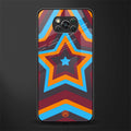 y2k red blue stars glass case for poco x3 image