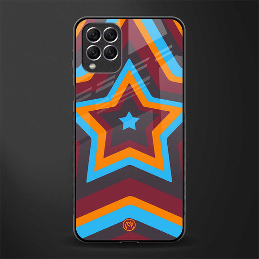 y2k red blue stars glass case for samsung galaxy f62 image