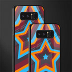 y2k red blue stars glass case for samsung galaxy note 8 image-2