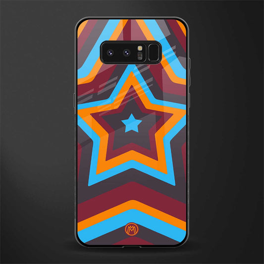 y2k red blue stars glass case for samsung galaxy note 8 image