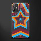 y2k red blue stars glass case for oppo f19 pro plus image