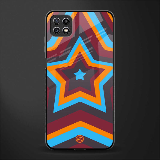 y2k red blue stars glass case for samsung galaxy a22 5g image