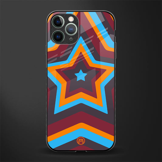 y2k red blue stars glass case for iphone 11 pro image