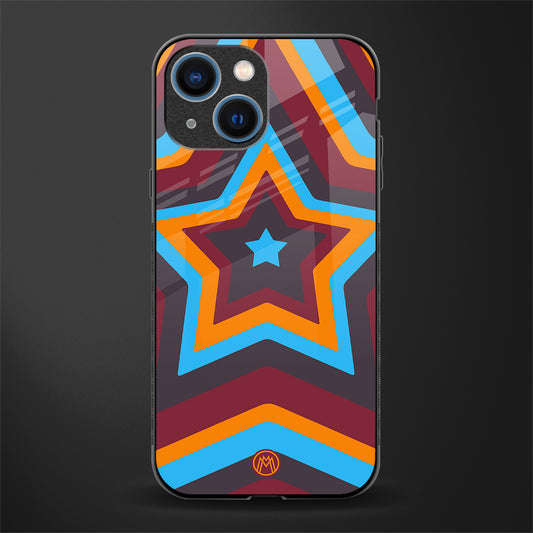 y2k red blue stars glass case for iphone 13 mini image