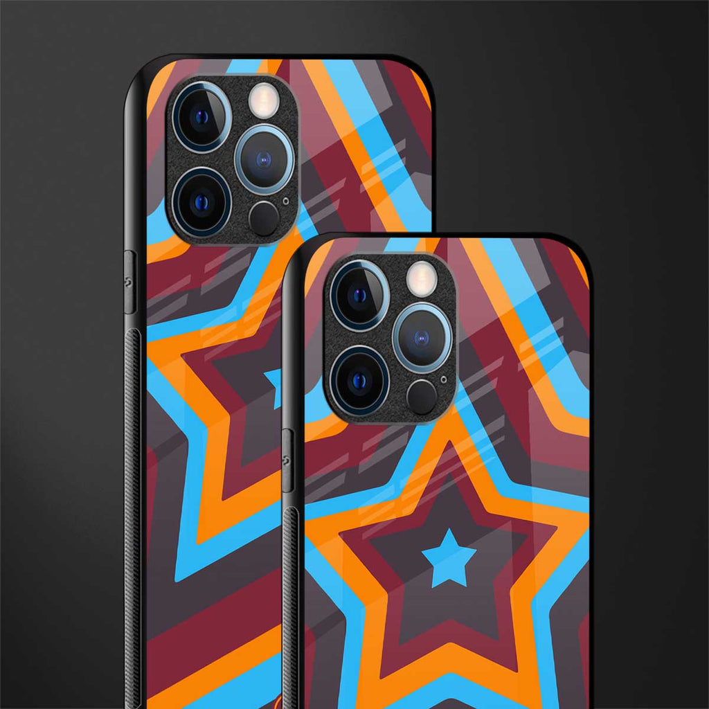 y2k red blue stars glass case for iphone 12 pro image-2