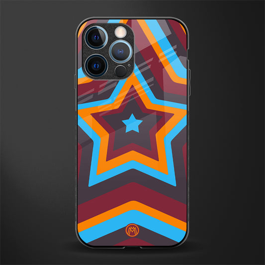 y2k red blue stars glass case for iphone 12 pro image