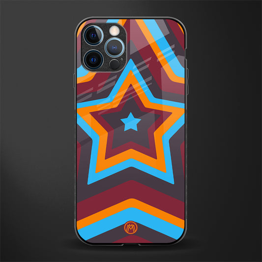 y2k red blue stars glass case for iphone 12 pro max image